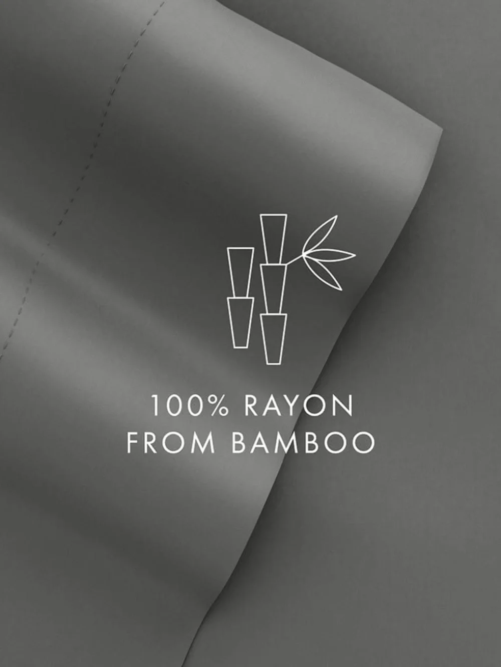 Bamboo IEH-4PC-BAM-F-GR Full Size Gray 4PC Sheet Set 300 Thread Count 100% Rayon